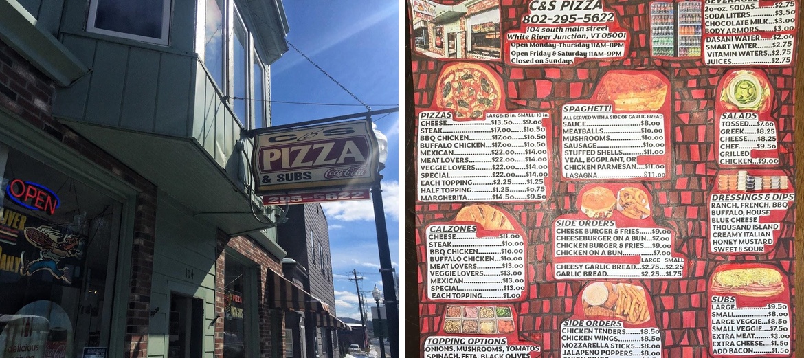 C & S Pizza Menu