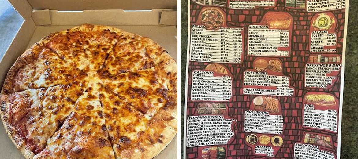 C & S Pizza Menu